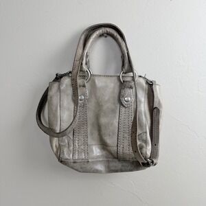 Frye Melissa Leather Womens Strap Purse Shoulder Bag Gray